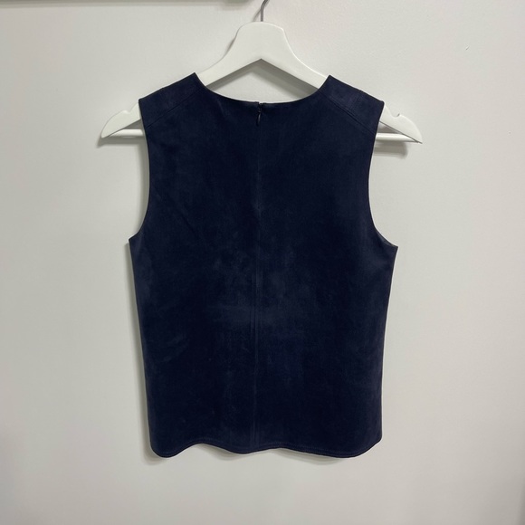 Aritzia - Babaton - Navy suede sleeveless top - Size XS - Picture 2 of 5